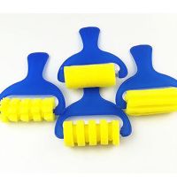 圆形海绵画刷印章儿童绘画海绵刷幼儿园diy美劳早教颜料涂鸦|大弹弓滚刷(四只)