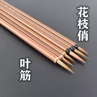 工笔画勾线笔毛笔套装大中小花鸟国画狼毫鼠须叶筋花枝俏依文白描|叶筋+花枝俏