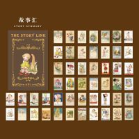 50张不重复硫酸纸便签本一方二集手帐素材复古植物手账装饰打底纸|故事汇-硫酸素材纸50张不重复