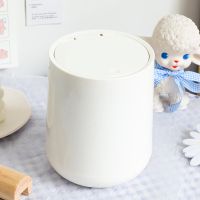 小垃圾桶桌面垃圾盒创意迷你可爱韩式小型办公桌上家用带盖垃圾桶|按键款+贴纸(贴纸需要自己裁剪)