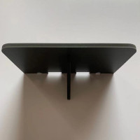 免打孔投影仪支架电视机顶盒置物架墙上床头路由器卧室隔板壁挂式|黑色加厚长方形 辅助贴免钉胶(加赠无痕钉)+置物架