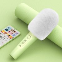 mc8话筒音响一体麦克风手机唱歌全民k歌无线蓝牙家用儿童话筒|薄荷绿带毛套