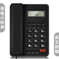 大按键有线座机家用固定电话机办公老人用酒店宾馆免电池|204-黑色