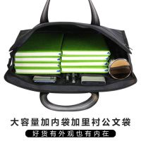 手提文件袋帆布双层大容量资料袋会议商务公文包防水印刷