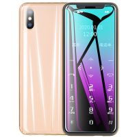 i10迷你儿童学生手机薄小袖珍卡片男女可爱戒网移动联通电信|移动版[金色] 不配送内存卡