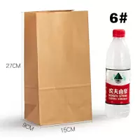 牛皮纸袋面包吐司食品小吃早餐烘焙收纳一次性外卖打包装防油纸袋|6号黄牛皮防油100个