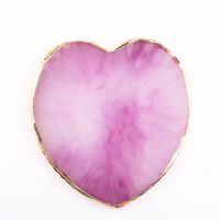 美甲日系调色盘玛瑙金边调色板水晶边拍摄道具调色作品展示板工具|爱心款紫色