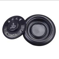 砚台文房四宝歙砚3/4/5/6/寸刻画元盘徽砚实用学生砚书画用品砚台|4寸古马(赠墨条+毛笔)