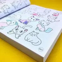 加厚页简笔画5000例宝宝绘画大全 幼师成人儿童涂色画画书|页5000例简笔画(不带笔)