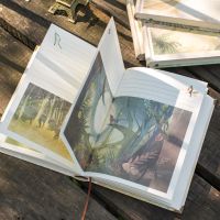 复古手账本子a5创意彩页插画手绘本文艺少女学生笔记本日记本