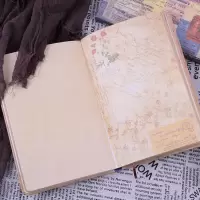 a5欧式复古风格彩页日记本个性创意牛皮纸插画心情笔记本学生本子