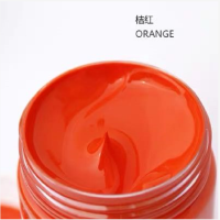 丙烯颜料套装纺织可用防水diy手绘涂鸦材料墙绘彩绘|桔红 1L瓶装送压泵