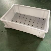沪佳周转箱塑胶eu物筐五金中转框欧标汽配胶箱水产养鱼龟收纳厚|245*170*75【白色带孔】