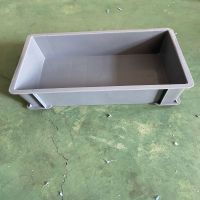 沪佳周转箱塑胶eu物筐五金中转框欧标汽配胶箱水产养鱼龟收纳厚|300*200*87【灰色】