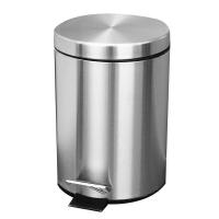 大号不锈钢垃圾桶办公室家用脚踏带盖厨房卫生间客厅收纳桶废纸桶|8L脚踏式 加厚密封(缓降款)