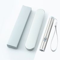 验钞灯紫外线多功能可充电验钞机小型便携式迷你手持紫光笔手电筒|[三光源电池款5号]配电池铁盒装