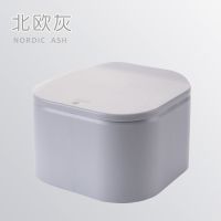 桌面垃圾桶创意北欧ins办公室纸篓桶家用客厅小号收纳桌子垃圾桶|北欧灰升级款内筒可固定