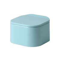 桌面垃圾桶创意北欧ins办公室纸篓桶家用客厅小号收纳桌子垃圾桶|升级款北欧蓝+90只配套垃圾袋