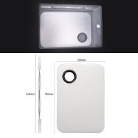 粉底液调色盘不锈钢水粉美甲化妆师调色板大号迷你戒指调和盘|大号-不锈钢-四方形-送调色棒+收袋 一套