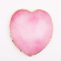 美甲日系调色盘玛瑙金边调色板水晶边拍摄道具调色作品展示板工具|爱心款粉色