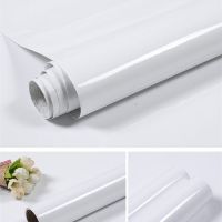 加厚烤漆壁纸柜子家具翻新贴纸橱柜衣柜贴纸色墙贴防水墙纸自粘|加厚白亮光 60厘米宽*1米长度