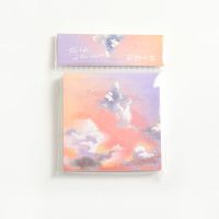 少女心油画便利贴n次贴小清新留言记事贴备忘录可撕便签本小本子|云的一生-[黄昏]
