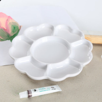 七孔仿瓷调色盘加厚加深梅花调色盘国画水粉水彩颜料调色|仿瓷大号调色盘