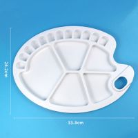 七孔仿瓷调色盘加厚加深梅花调色盘国画水粉水彩颜料调色|17格调色盘