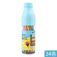 可水洗儿童水彩笔24色彩色笔绘画套装幼儿园涂色画画笔小学生彩笔|24色 女款/1桶[蝙蝠侠]