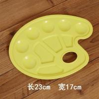 送颜料铲大号调色盘椭圆三线调色板水彩水粉绘画美术用品|10格调色盘【颜色随机】