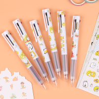 多色中性笔合一学生做笔记红蓝黑三色一体多功能彩色中性笔笔芯0.5mm子弹头按压式简约按动笔三色圆珠笔