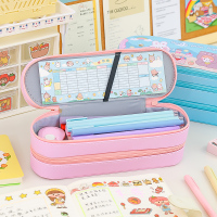 笔袋ins日系三层可爱女生大容量文具盒小学生2021新款行铅笔盒