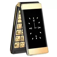 联通4g翻盖老人手机大声大字移动老人机老年手机长待机电信天翼|黑金/双屏高配版[移动] 套餐三(双电池+8G内存卡)