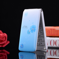 女款翻盖手机女士大字大声移动联通电信老人机学生老年人长待机|蓝色 移动联通版