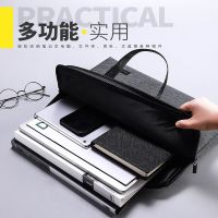 公文包帆布办公商务用电脑包手提包收纳袋加厚拉链手拎文件包