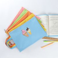 公仔图案加厚文件袋a4试卷袋学生分类文件袋课本收纳袋牛津布