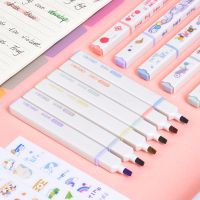 莫兰迪色荧光笔标记笔集物社荧光笔复古色荧光笔套装ins笔记