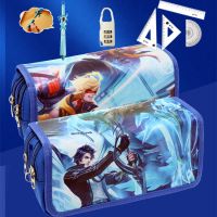 笔袋简约大容量文具袋小中高学生文具盒女男双层密码锁铅笔盒