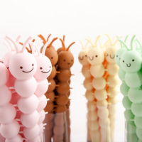 创意可爱毛毛虫中性笔小清新水笔学生办公文具碳素针管笔