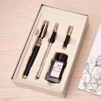 英雄钢笔1311铱金笔三笔头墨水礼盒装学生用练字商务礼品刻字