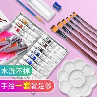 美邦防水彩绘丙烯颜料画画套装初学者手绘diy涂鸦画纺织颜料