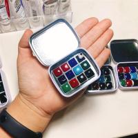 猫头鹰学院级小史水彩分装24色固体水彩官配手账颜料足