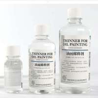 海油画颜料媒介剂上光油调色油无味稀释剂松节油油画笔具清洗液