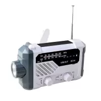 防灾多功能收音机户外应急手摇发电太阳能手机充电便携式收音