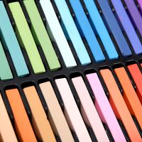 色粉笔色粉棒粉彩笔粉画棒蜡笔24色36色48色12色染发色粉画笔套装