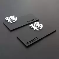 推拉门贴玻璃贴指示商店门贴亚克力立体创意标标示