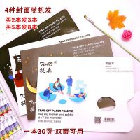 调色盘调色纸一次性调色纸板 可揭式水粉调色板 调色易清洗调色碟