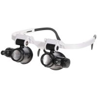 维修鉴定钟表电路板led灯雕刻古玩目镜高清头戴式眼罩放大镜