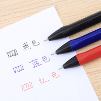 圆珠笔中油笔a2办公原子笔0.7mm三角杆w3002圆珠笔红黑蓝