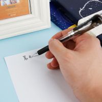 0.7中性笔加粗子弹头黑色签字笔商务办公签字水笔 练字笔